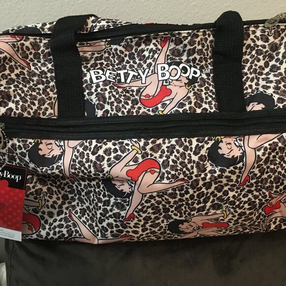 Betty Boop Leopard Gym Or Tote Bag - Big Strap 19x12x8 BB2 - Picture 7 of 7